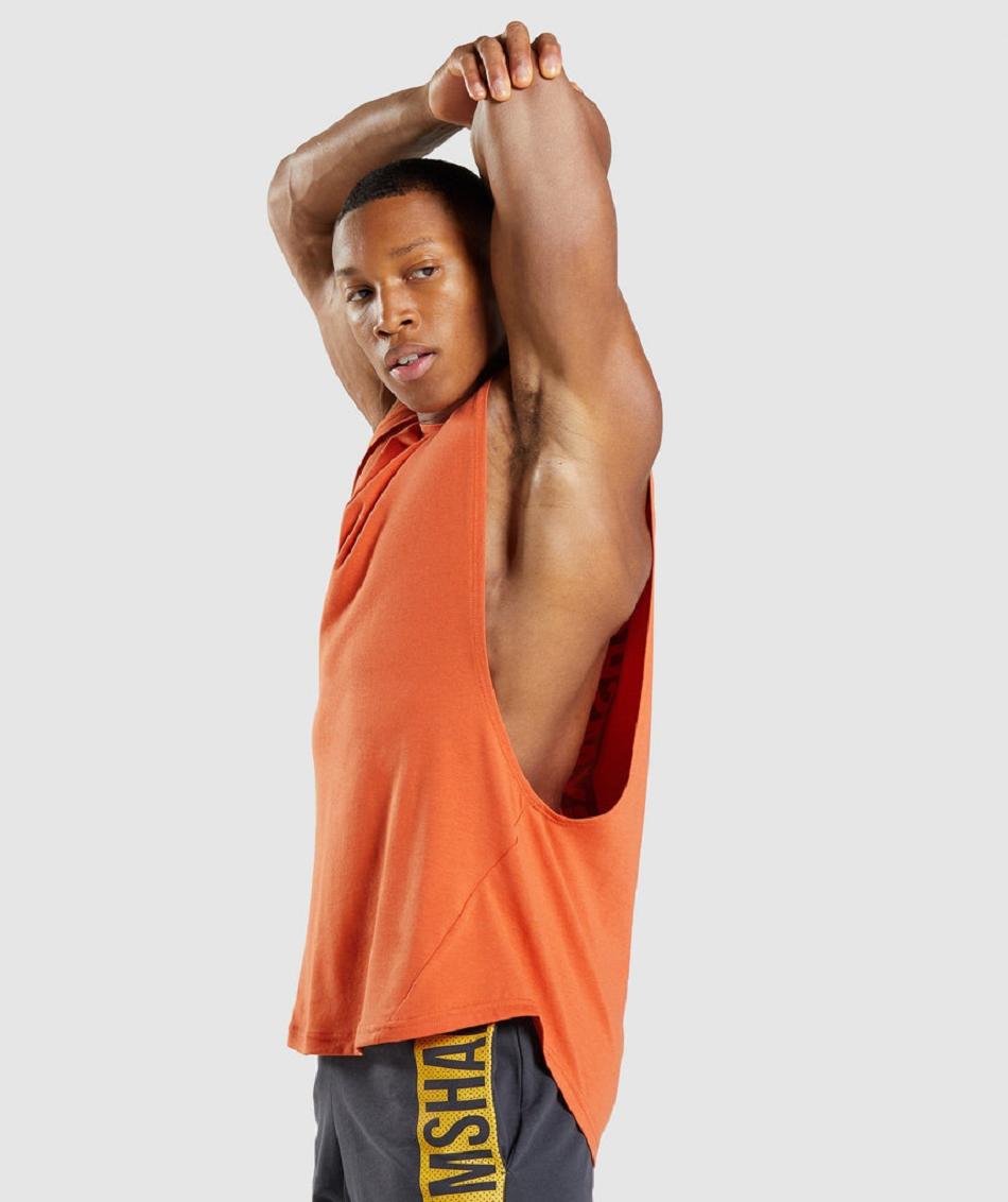 Camiseta Tirantes Gymshark Bold Drop Arm Hombre Naranjas | CO 3183RVD